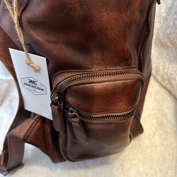 Brown Rockcow  Leather Backpack NWT - Picture 5 of 10